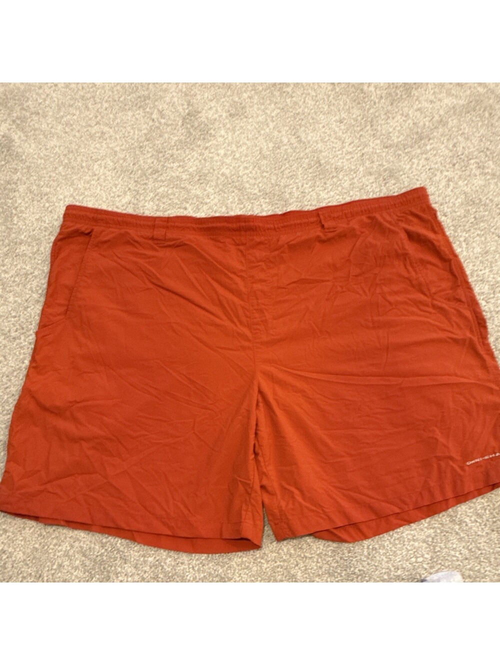 Columbia PFG Omni-Shade Orange Men’s 2X Cargo Fishing Shorts Drawstring